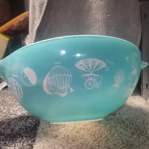 Vintage Pyrex HOT AIR BALLOONS Cinderella Bowl #444 And Early America #403 NICE!