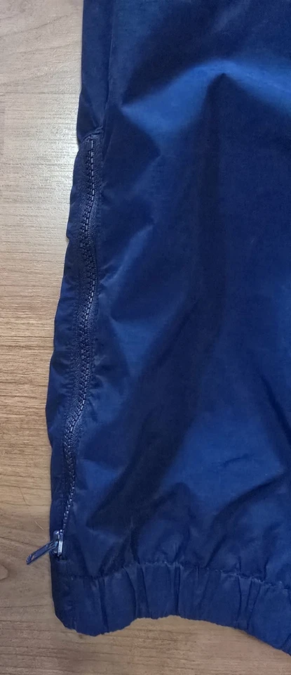 Pantalones de chándal de nailon impermeables vintage años 90 Eddie Bauer para hombre M azul marino con puños EVC Foto 4 de 4