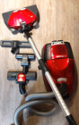Simplicity Verve Canister Vacuum Cleaner Floor Brush Hepa red with attachments — photo 1