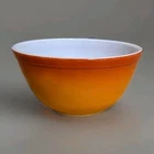 Vintage Pyrex Flameglo Ombre Orange/Red Mixing Bowl 402 Ovenware 1.5 Qt