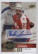 2017 Canadian Tire Team Canada Gold Foil Signatures Charlie Simmer #81 Auto 0a4