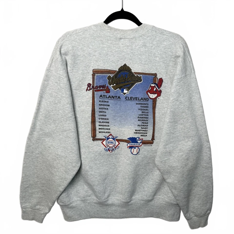 Serie Mundial Salem MLB Braves Indians Crew XL de colección 1995 Foto 2 de 4