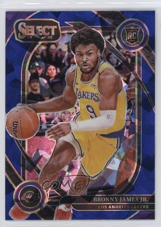 2024 Select Courtside Blue Cracked Ice Prizm Bronny James Jr #290 Rookie RC 1ol2