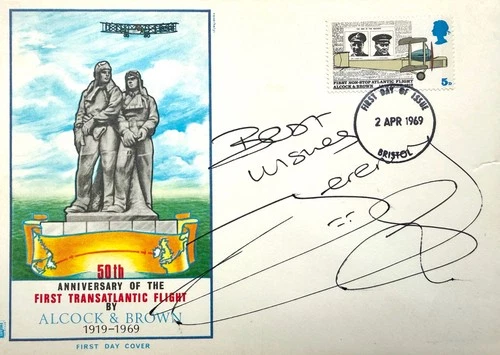 Jeremy Spake, Guaranteed Hand Signed Transatlantic 1969 FDC -  First Day Cover