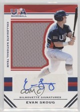2017 Panini USA Baseball Stars & Stripes Jersey 8/199 Evan Skoug #19 Auto 2u3