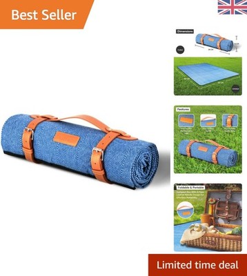 Umweltfreundliche Picknickdecke für 6 Personen mit Fischgrätmuster - 147 x 180 cm