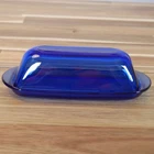 Vintage Cobalt Blue Butter Dish by Anchor Hocking - 2-piece