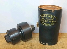 Vintage Greenlee No. 737BB Knockout Punch Set 1-1/2"  2" Conduit w/Leather Case