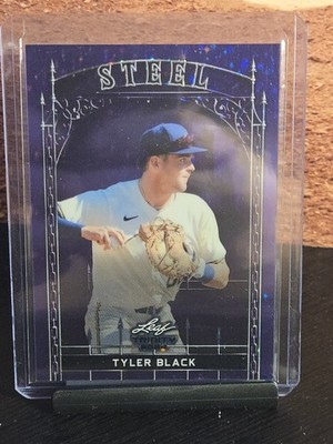 Tyler Black 2024 Leaf Trinity #S-96 Steel Stars and Dots Foil Purple 15/49