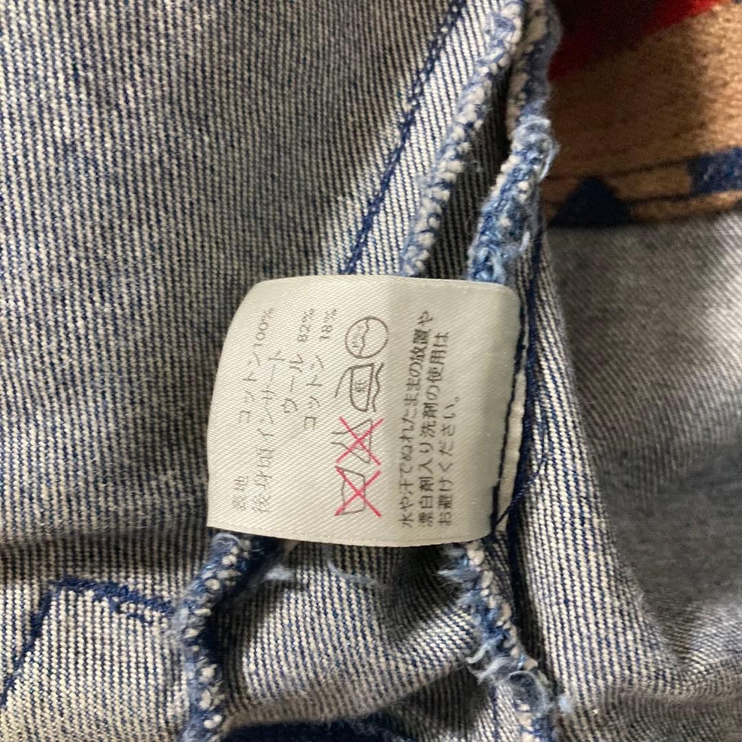 Pendleton Denim Jacket Native Pattern L 90s Vinta… - image 12
