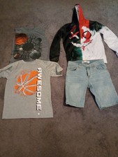 Boys Bundle set of 4 hoodie/tshirts sz 10-12/ shorts sz 14