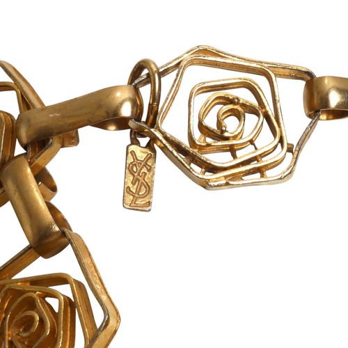 YVES SAINT LAURENT- 1980s Gold Organic Coiled Link Belt - Picture 4 of 5