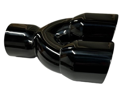 Exhaust Tip 3.00 Inlet Dual 3.50 X 9.50 Long WDDWRP3500950-300-BC-SS Round Doub - Bild 2 von 8