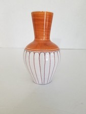 Vaso fatto a mano dalla Norvegia firmato e numerato colore terracotta Elle 
