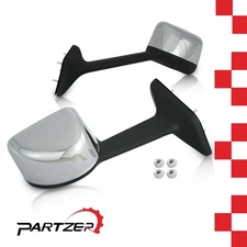 Pair Hood Mirror Left&Right Fit For 2018-2023 International MV RV HV LT Chrome