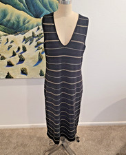 Lauren Ralph Lauren Womens Linen Midi Dress Medium Preppy Lagenlook Old Money