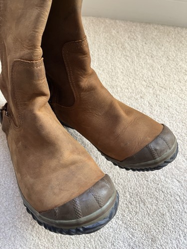 Sorel Women’s suede Leather 14.5” height Riding Boots Brown Buckle Zip US7. 5 - Picture 5 of 10