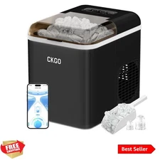 Fast Ice Maker Countertop - 9 Cubes in 6 Mins, 33Lbs/Day, Self-Cleaning, Quie...