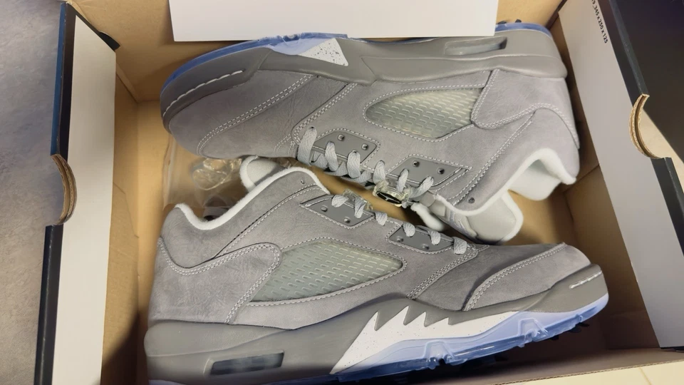 Talla 10.5 - Air Jordan 5 Golf Low Wolf Gris Foto 2 de 4