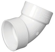 Charlotte Pipe PVC003190600 Schedule 40 PVC 60 Degree Elbow 1-1/2 Hub Dia. in.
