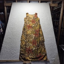 Carmen Lee Dress Womens Medium Multicolor Floral Sleeveless Scoop Neck Maxi