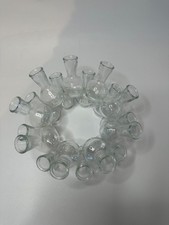 clear glass circular cluster of 18 tube plant propagation station bud vases