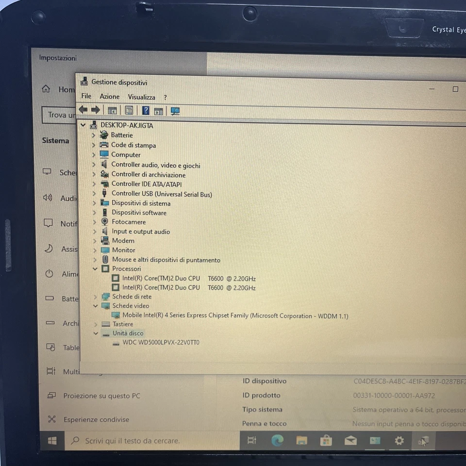Notebook Acer 15,6p(Intel Core 2 3gb Ram Hdd500gb )Windows 10 Pro - Immagine 4 di 4