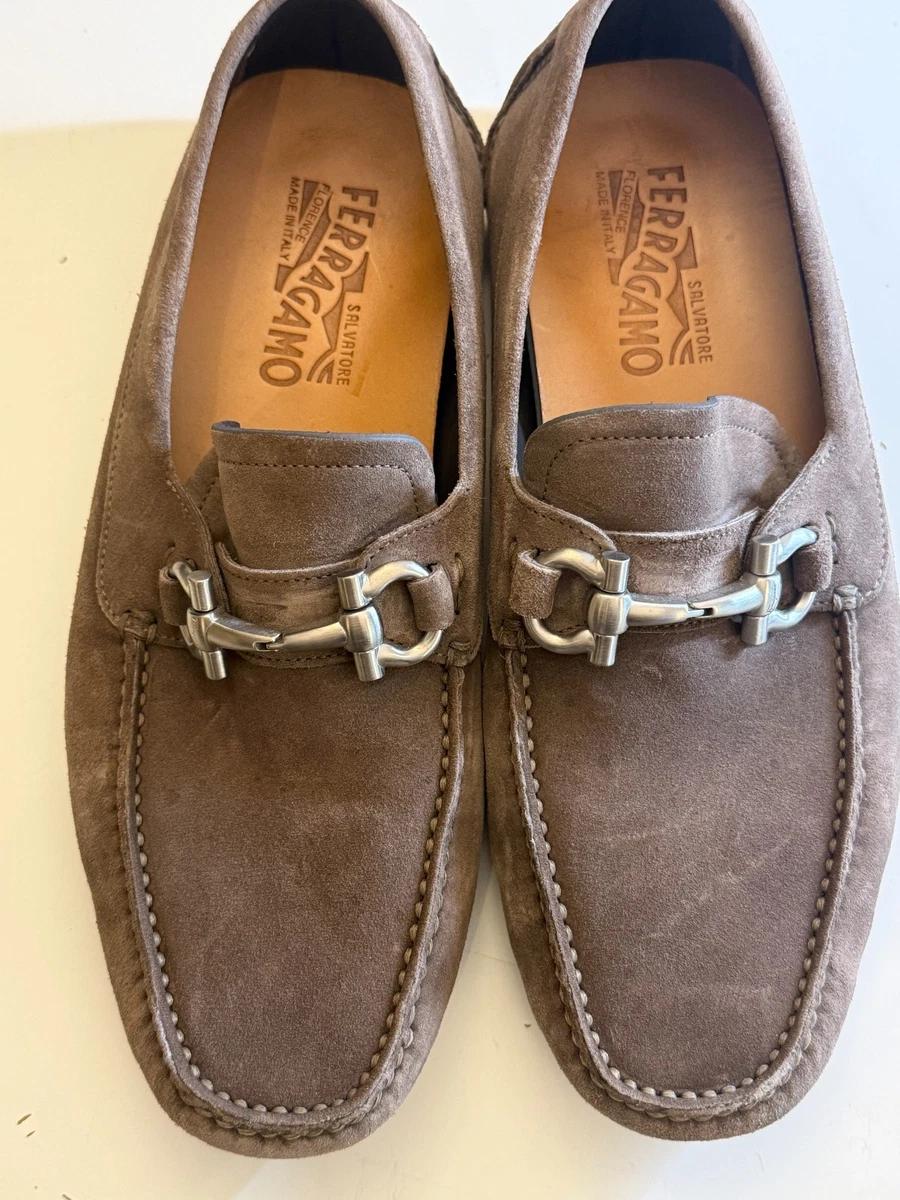 Salvatore Ferragamo Loafer Gray Casual Shoes for Men for  display picture 3