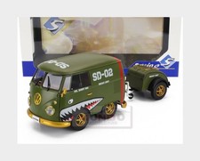 1:18 SOLIDO Volkswagen T1 Van Kool Combi With Trailer 1950 Green SL1810901 MMC
