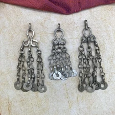 Trio Vintage Kashmiri Tribal Pendants Jewelry Supplies Non-Matching (18841)