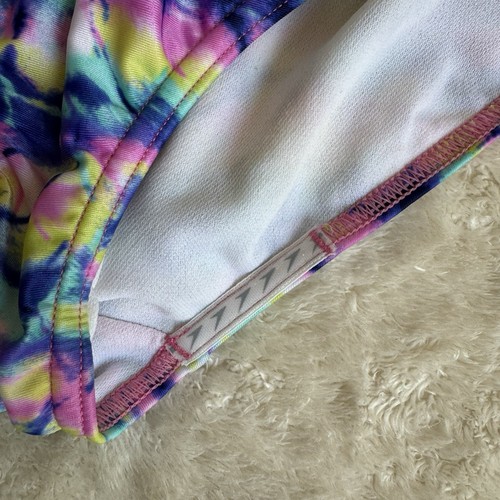 Girls Speedo Tie Dye Pink Blue One Piece Swimsuit Size L Racerback - Picture 4 of 13