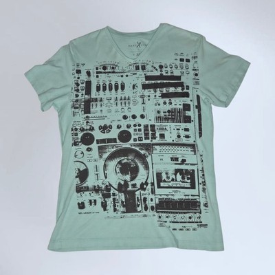 Vintage Marc Ecko Cut & Sew Graphic T-Shirt   DJ/Audio Mixer Schematic Size M
