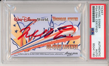 MICHAEL EISNER SIGNED WALT DISNEY WORLD MONORAIL LICENSE PSA DNA COA AUTOGRAPH