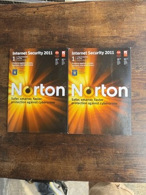 Norton Internet Security 2011 Software 1PC Windows XP Vista 7 CD-ROM - Lot of 2
