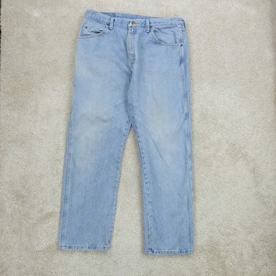Wrangler Five Star Premium Jeans Herren W34 L28,5 Light Wash Denim Straight Leg
