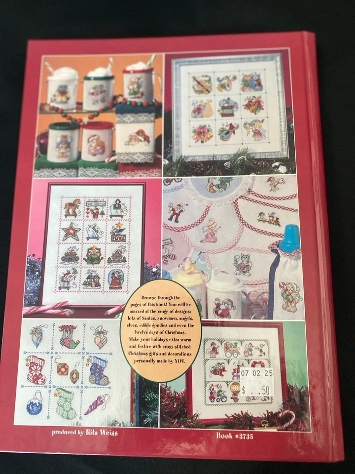 Vtg Rare 365 Quick Cross Stitch Christmas Designs Hard Cover - Image 2 of 3