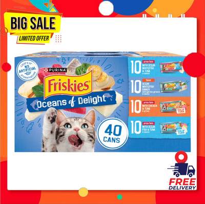 Purina Friskies Ocean Of Delight Gravy Variety Pack, Wet Cat Food, 5.5 oz Cans