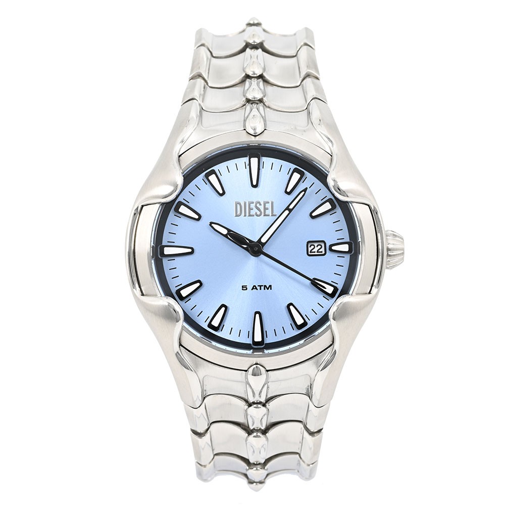 DIESEL DZ2200 VERT Quartz Analog Blue Silver | eBay