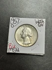 1957 D Washington Silver Quarter Gem BU Uncirculated MS++ 25c Coin (Raw18857)