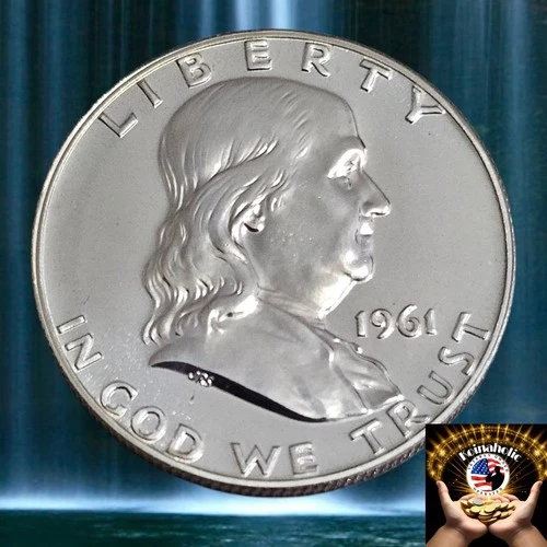 1961 Proof Franklin Half Dollar 90% Silver, From Proof Set,  Needs A New Home