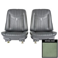 New Front Bucket Seat Covers Metallic Green Pui Fits Pontiac Gto 69gs24u