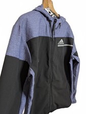 Adidas Climacool Womens Full Zip Hooded Jacket Purple Black Size M Running Gym