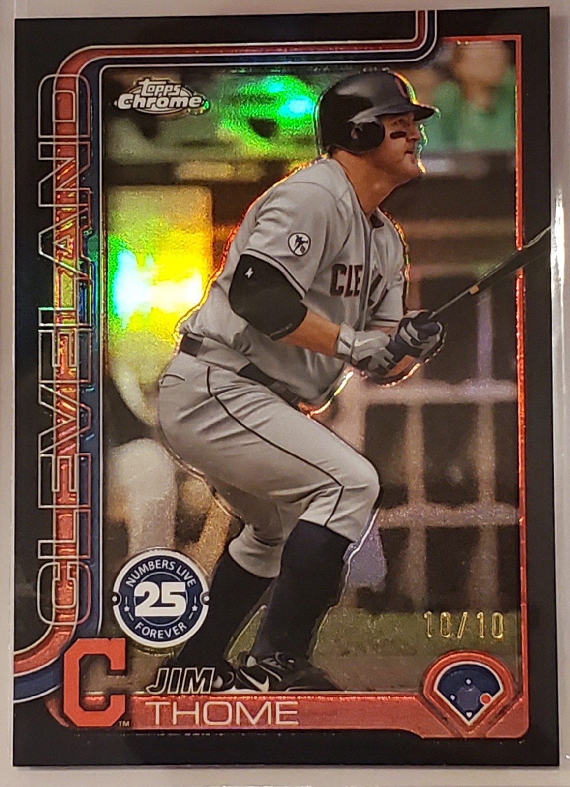 2025 Topps Chrome Jim Thome Numbers Live Forever Black Refractor 10/10