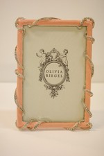 OLIVIA RIEGEL Crystal  Enamel "Baby Pink Harlow" 4x6 Photo Frame New in Box