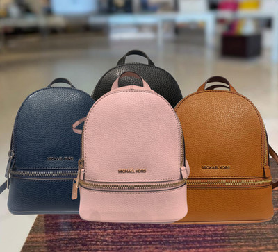 Michael Kors Rhea XS Mini Women Pebbled Leather Zip Pocket