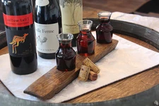 Wine Barrel Carafe Flight – 3 Glass Wine Tasting Tray