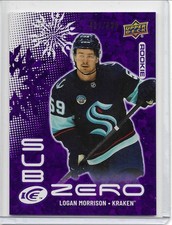2024-25 UD Ice Sub Zero Rookie Purple Logan Morrison #SZ-LM Kraken 421/699