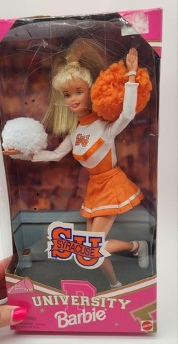 Vintage 1996 MATTEL SYRACUSE UNIVERSITY BARBIE/ SU Cheerleader with Box