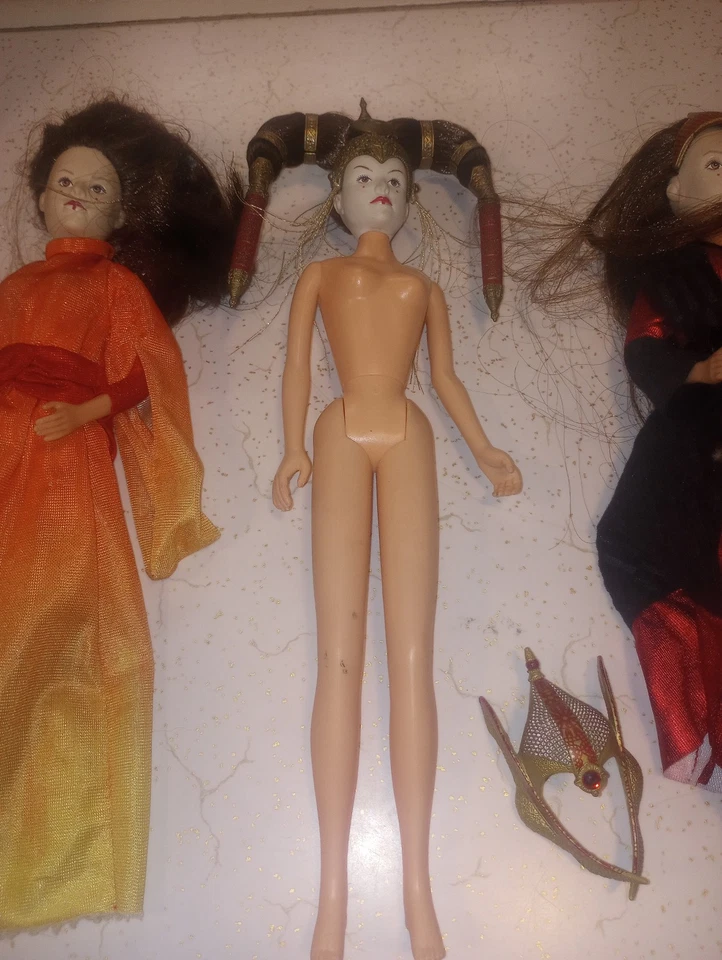 Lote de figuras de 12" Star Wars Hasbro The Phantom Menace Padme Amidala 1999 Foto 3 de 4