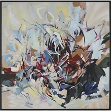 Renwil OL2181 Iman Painted Matte Black Canvas Art